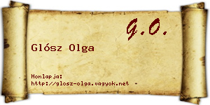 Glósz Olga névjegykártya