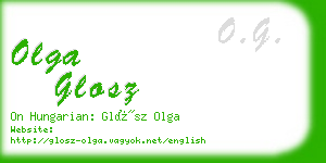 olga glosz business card